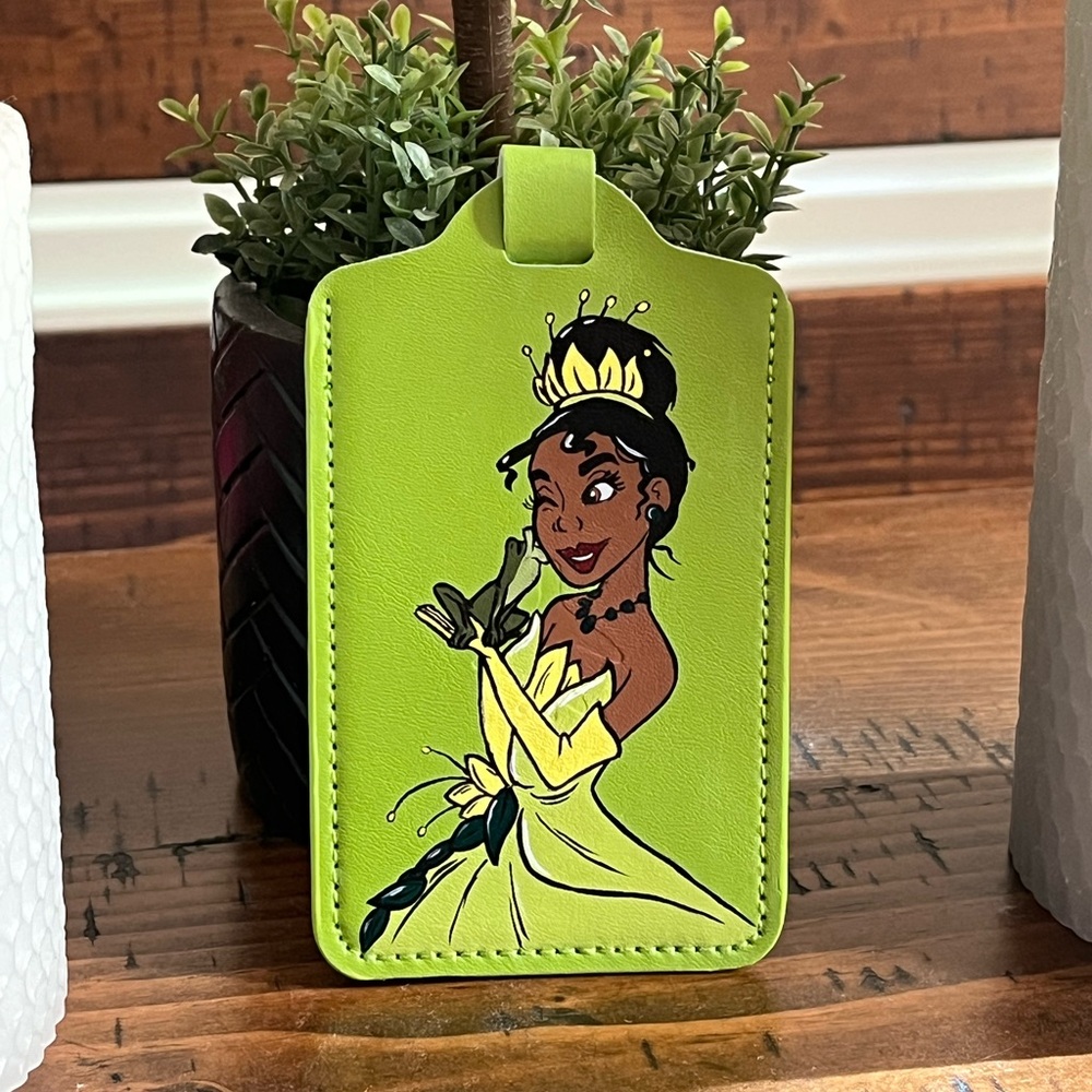 HAND PAINTED Custom Princess and Frog Luggage Tag! NWT